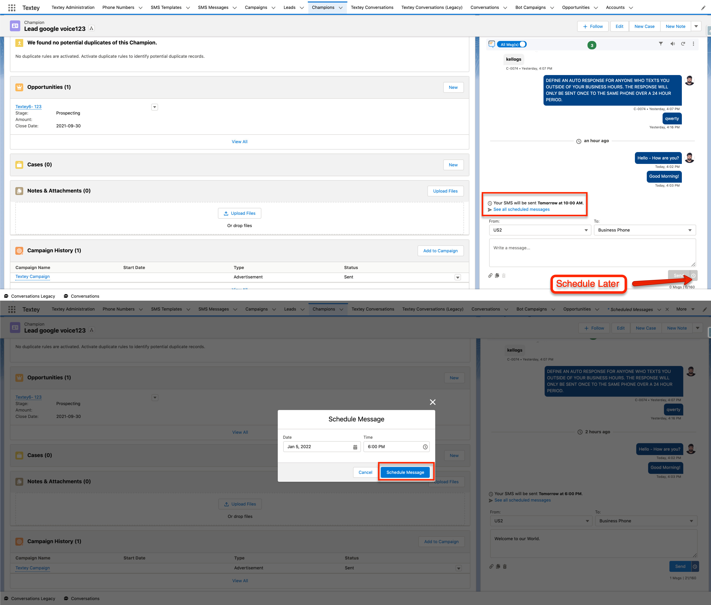 How To Schedule Send Sms